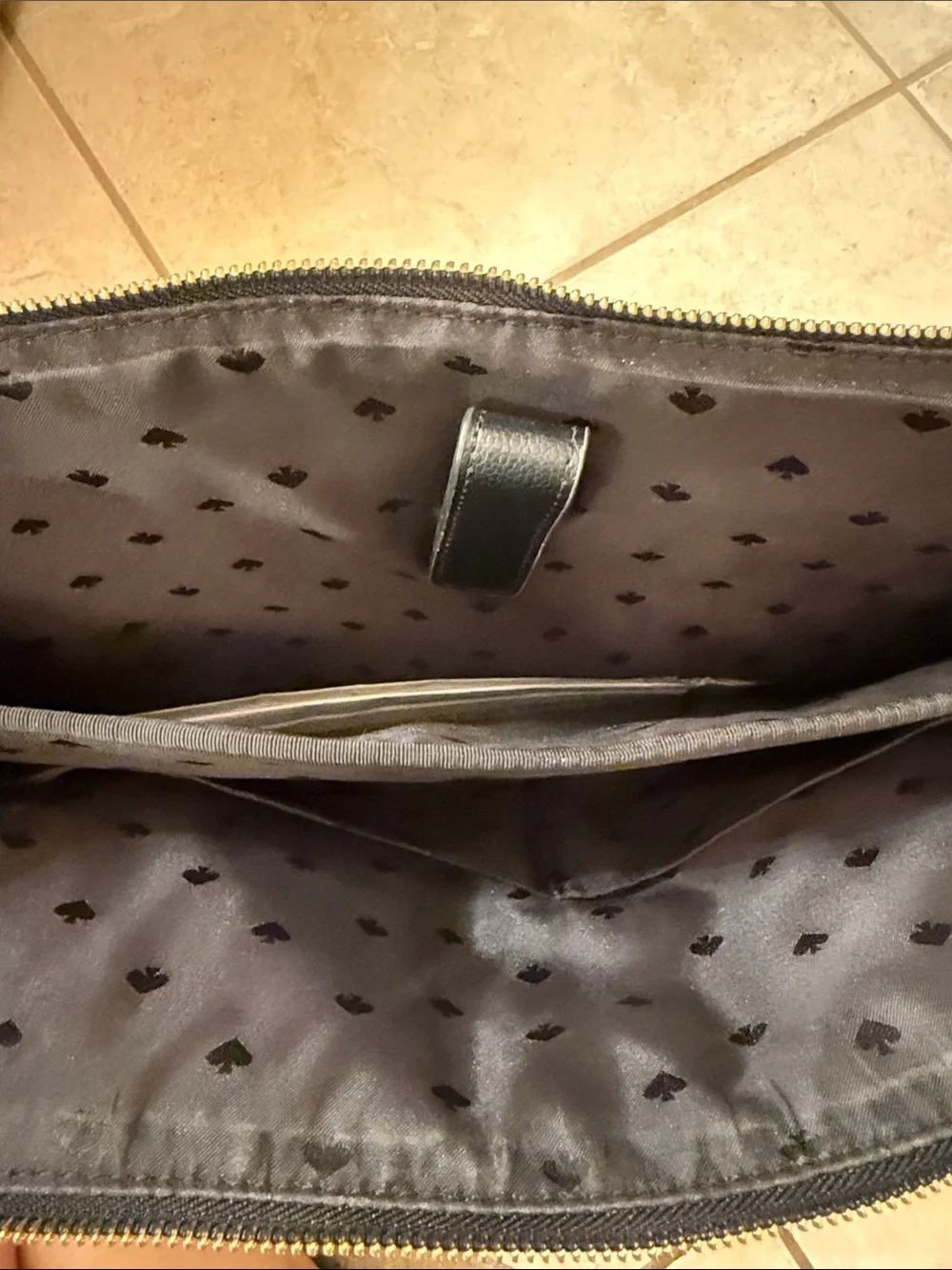 kate spade black nylon laptop bag with detachable strap